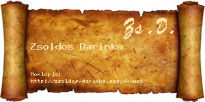 Zsoldos Darinka névjegykártya